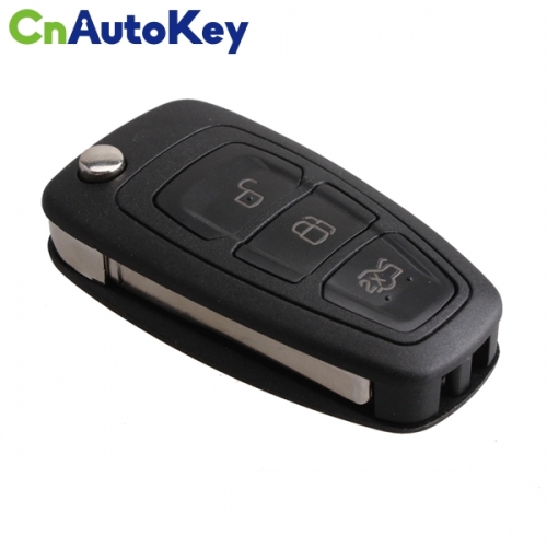 CN018034 3 Buttons Keyless Entry Fob with HU101 Blade Flip Folding Remote Key 433MHz 4D63 chip for FORD Focus Fiesta