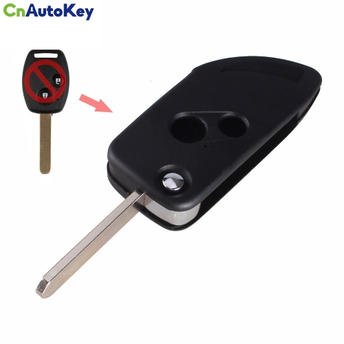 CS003018 Modified Folding Flip Remote Key Shell Case Fob 2 Button For Honda CRV Accord Civic Fit 2B