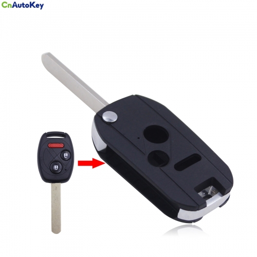 CS003019 2+1 Buttons Remote Flip Folding Key Shell Case Cover for Honda Accord Civic Pilot Uncut