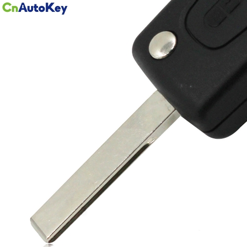 CS009008 Flip Folding 2 Button Remote Key Case Shell For PEUGEOT 307 308 107 207 407 408 With Groove CE0523