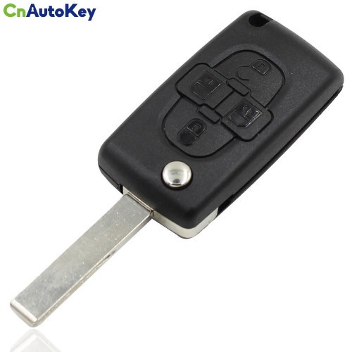 CS009029 Remote Entry Key Fob Flip Folding Shell Case 4 Buttons Fob For Peugeot 1007 CE0523