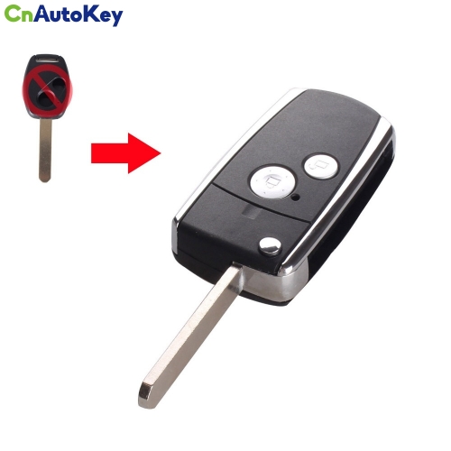 CS003014 Modified Flip Folding 2 Buttons Remote Black Flip Key Shell For Honda CIVIC CRV JAZZ ACCORD ODYSSEY