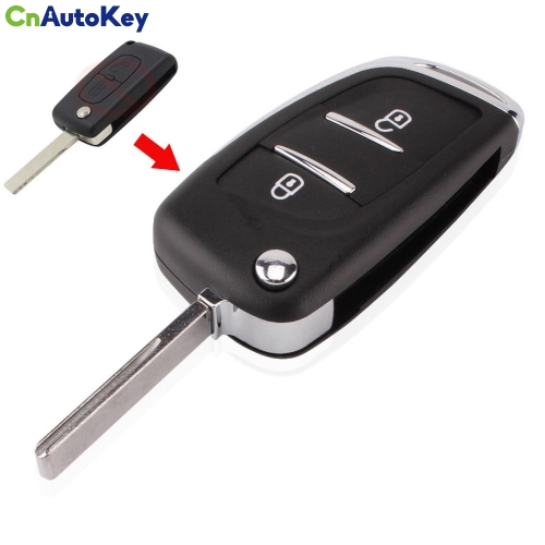 CS009018 2 Buttons Modified Filp Folding Remote Car Key Shell Case For Peugeot 307 408 308 Entry Fob Case Shell Blade CE0536