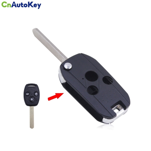 CS003009 3 Buttons Flip KEY FOB Case Shell for Honda Accord Civic Pilot CR-V Accord Pilot CR