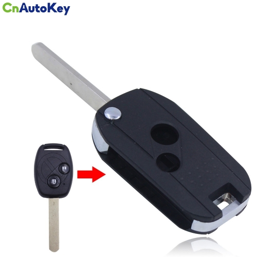 CS003006 2 Button Folding Flip Uncut Blade Remote Car key case Shell fob cover Keyless for Honda Accord Civic CRV Pilot