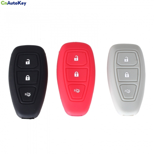 CS018001 Silicone car key case 3 buttons Car Key Case Cover for 2013 2014 Ford New Mondeo silicone Auto Key Cover smart key cover