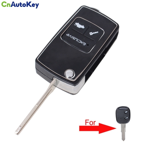 CS014003 Flip Folding 2 Buttons Modified Flip Folding Remote Car Key Shell Keyless Case For Chevrolet Epica With Logo