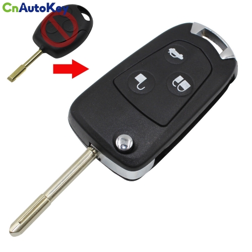 CS018015 3 Buttons Remote Folding Key Flip Shell Case Uncut Blank For Ford Focus Mondeo With LOGO