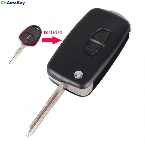 CS011008 Modified Flip Folding Remote Key Shell Case For Mitsubishi Grandis Outlander With Uncut Blank Blade 2 Buttons