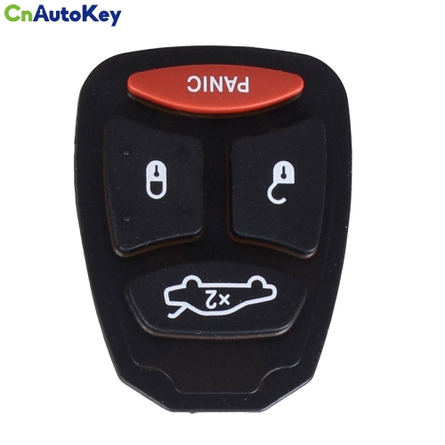 CS015015 Remote Key Fob Replacement 4 Button Rubber Pad Repair Key Cover For Chrysler Dodge Jeep