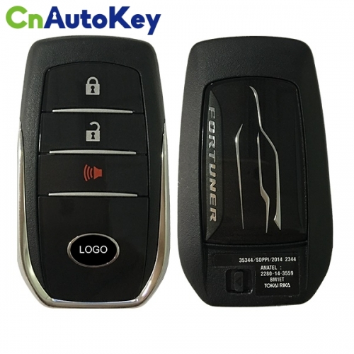 CN007089 Toyota Fortuner 2+1button smart card(Tokai Riki) BM1ET 312Mhz and 314.3Mhz