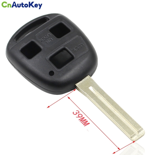 CS052004 3 Buttons Remote Fob Case Replacement Car Key Shell For Lexus RX300 ES300 With 39mm Blade