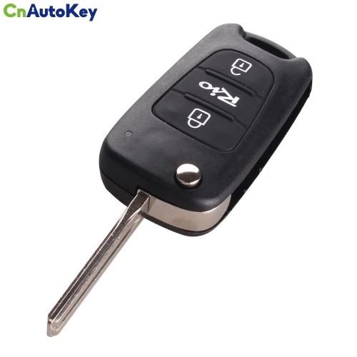 CS051002 Car Style 3 Buttons Car Replacement Flip Folding Key Shell Blank Remote Fob Case For Kia Rio