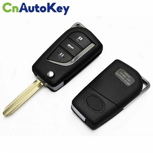 CS007031 Toyota 3 button  Flip remote key shell Toy43