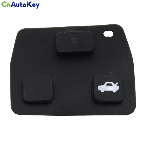 CS007051 3 Buttons Car Remote Entry Key Fob Black Rubber Pad Replacement For Toyota