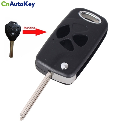 CS007055 For Toyota Camry Reiz Corolla Crown 3 Buttons Key Fob Cover Modified Folding Flip Remote Key Shell Case