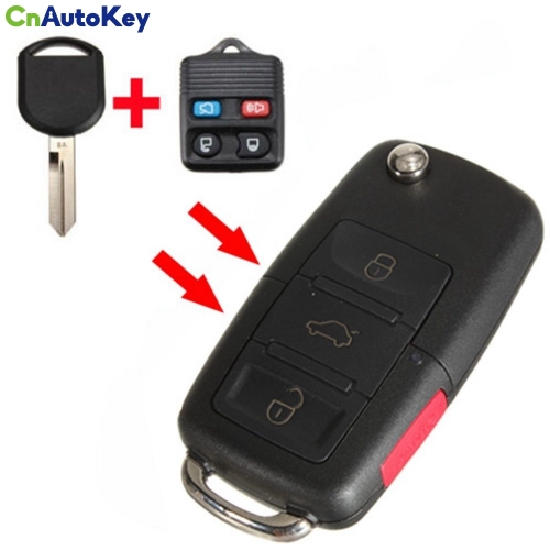 CS093002 te Key Fob Keyless Entry Blade 4 Button For Lincoln Mercury (EXPORT)