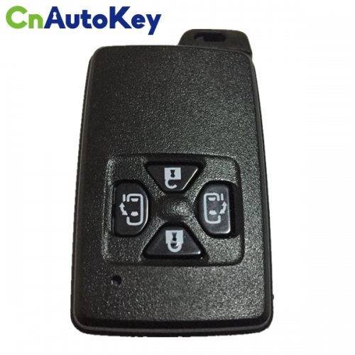 CS007057 Black Replacement Smart Remote Key Case Key Shell Fob 4 Button for Toyota with small key blade