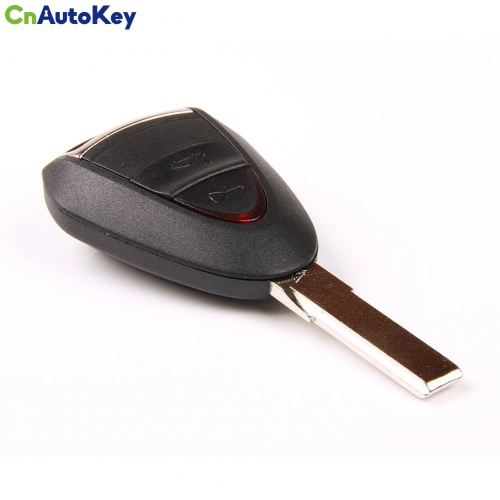 CS005004 2 Buttons Porsche Key Replacement Remote Fob Case Shell Cover with Blank Key for 911 Cayman Boxster  GT