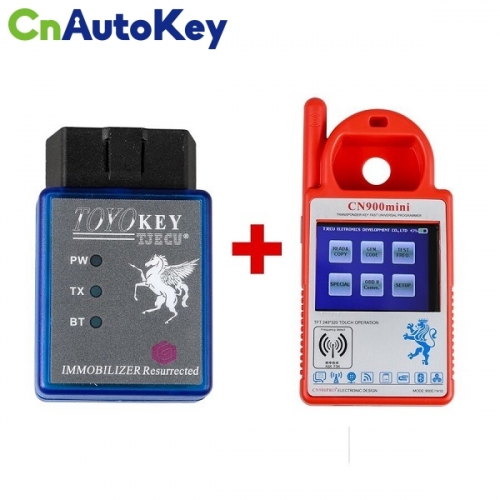 CNP056 Mini CN900 Transponder Key Programmer Plus TOYO Key OBD II Key Pro for 4C 46 4D 48 G H Chips With 24 Tokens