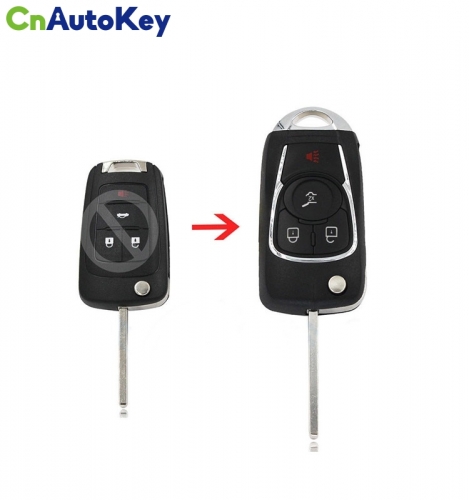 CS013014 Remote key shell Fob For Buick 4 buttons HU100 uncut