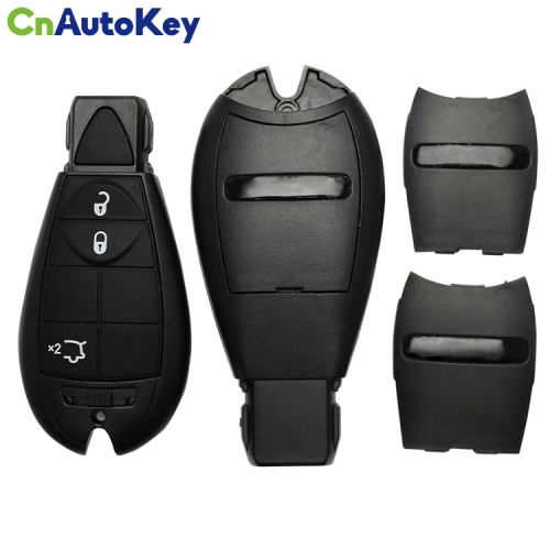 CS015030 3 Button Remote Case Smart Key Shell For Chrysler Dodge Jeep With Uncut Blade
