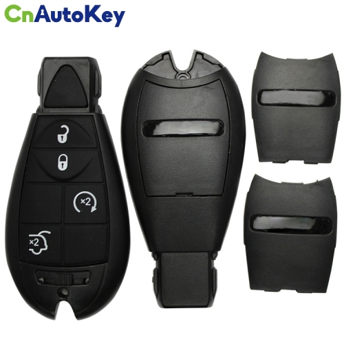 CS015034 4 Button Remote Case Smart Key Shell For Chrysler Dodge Jeep With Uncut Blade