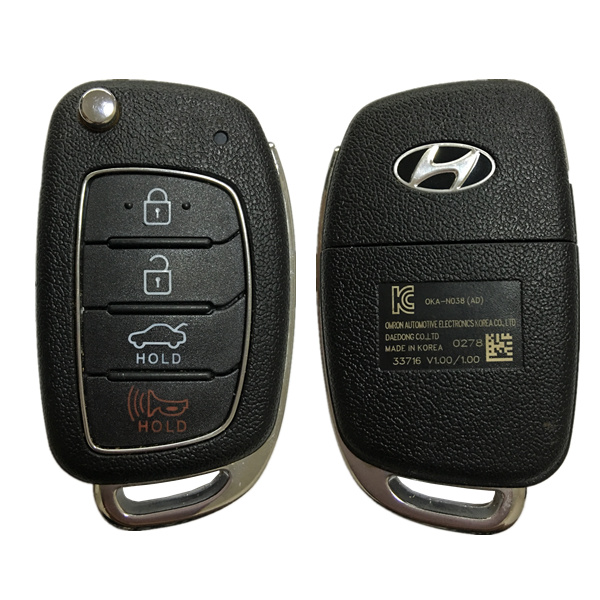 CN020053 2017 Hyundai Elantra Remote Flip Key 4B – 433Mhz – 95430-F2000 OKA-NO38(AD)