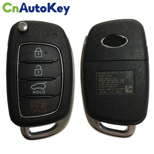 CN020047 2016 Hyundai Tucson Flip Out Remote Fob - 95430 D3010 - TQ8-RKE-4F25 434MHZ