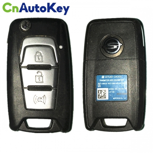 CN096005 ORIGINAL Flip Key for SsangYong 3Buttons Frequency 433 MHz 4D70 87540-34000