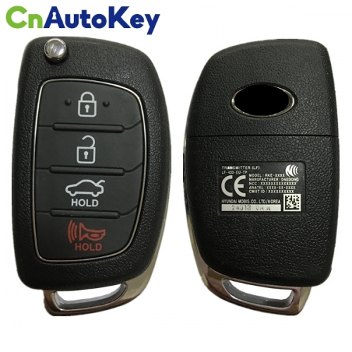 CN020052 Genuine Hyundai Remote Key  LF-433-EU-TP 433MHZ