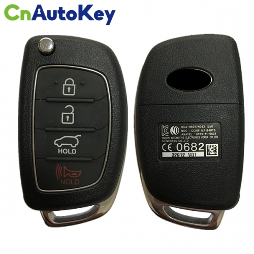 CN020054  Hyundai Tucson Remote Controls 433Mhz Pcf7936 Transponder Chip Fcc Id Oka-860T 95430-2S700 95430-2S701