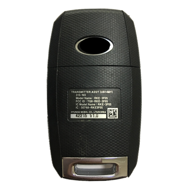 CN051021 2014 - 2015 Kia Rio Flip Key 315MHZ Fcc# TQ8-RKE-3F05