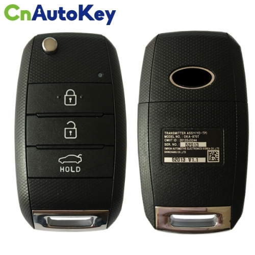 CN051006 2013 - 2016 KIA K3 FORTE REMOTE FLIP KEY OKA 870T(YD) 433MHZ 4D70 Chip 95430-A7100