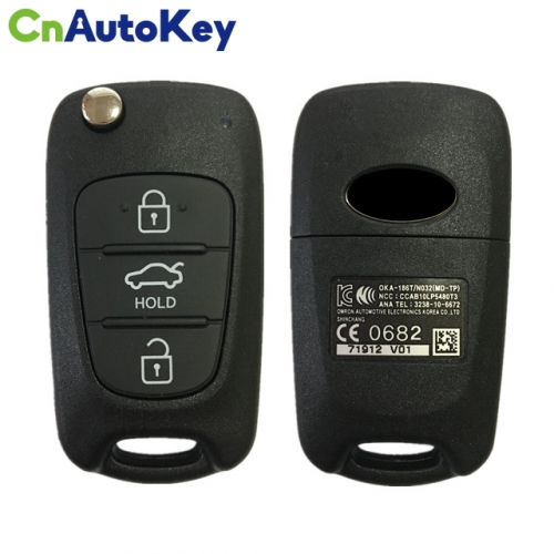 CN020068 Genuine 2011-2013 Hyundai Elantra Remote Flip Key 3B – 433Mhz – OKA-168T 95430-3X100