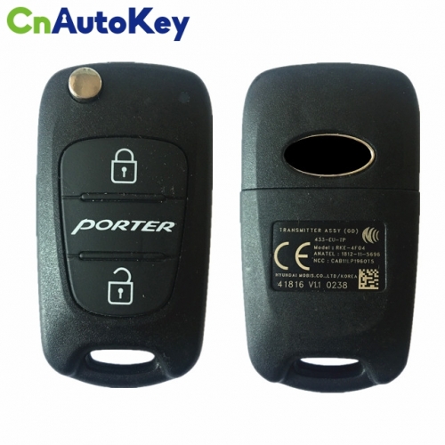 CN020069 Genuine Hyundai Porter Remote Flip Key 2B 433MHZ RKE-4F04