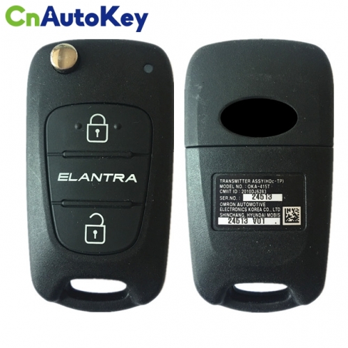 CN020022 Hyundai Elantra 2 button Flip Key(433MHz) ID46