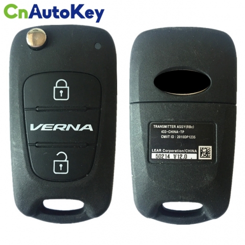 CN020020 Hyundai Verna 2 Button Filp Key 433MHz 46 Chip Inside