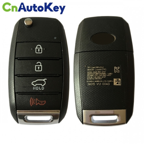 CN051023 2017 KIA Sportage Remote Flip Fob 433MHZ 4D60 95430-D9000 TQ8-RKE-4F27