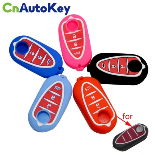 SCC092003 Silicone Car Key FOB Cover Case Skin Protector for Alfa Romeo 4C Mito 3 Buttons Remote Key Silica Gel Shell Fashion