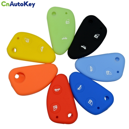 SCC092001 Silicone Rubber flip folding car key Cover Case for Alfa Romeo 147 156 159 166 GT JTD TS 2 button Set Shell Protect FOB