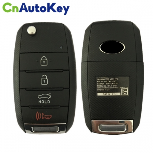 CN051074 2013 - 2016 Kia Forte Remote Flip Key 313.8mhz Osloka-870t 95430-A7400