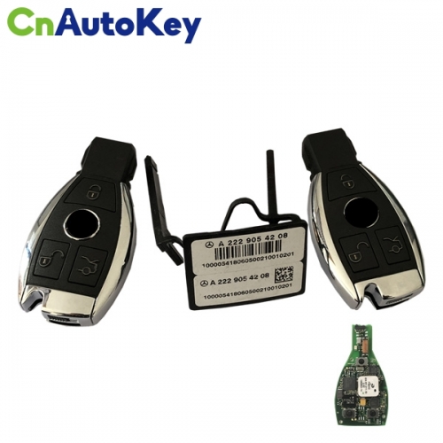 CN002048 ORIGINAL Smart Key Mercedes Benz 3Buttons  433MHz  Blade HU64  FBS4  Part No A 222 905 42 08  Keyless Go