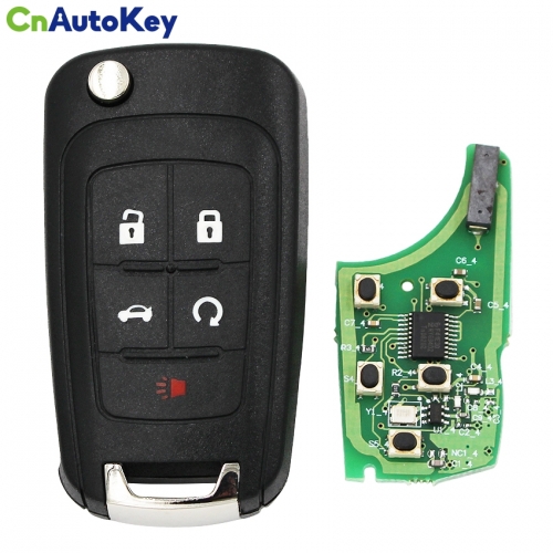 CN014008 New Remote Key 5 Button 433MHz ID46 for 2010-2014 Chevrolet Cruze Uncut