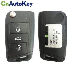 CN001091 3 Buttons 434 MHz MQB Type Flip Remote Key for Skoda Octavia 2012-2018 - 5E0 959 753 D