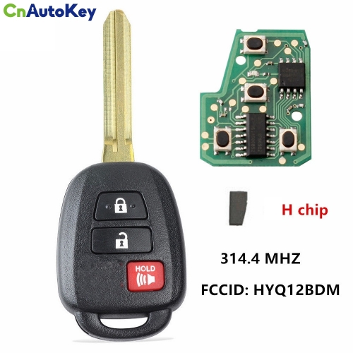 CN007101 Toyota Remote Key 2+1 Button 314Mhz  H Chip FCCID HYQ12BDM