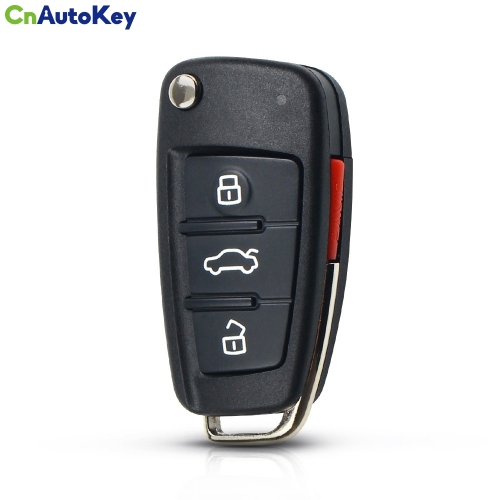 CS008011 3+1 Buttons Folding Filp Remote Car key shell Case Fit For Audi Q7 A3 A4 A6 A6L A8 TT Fob