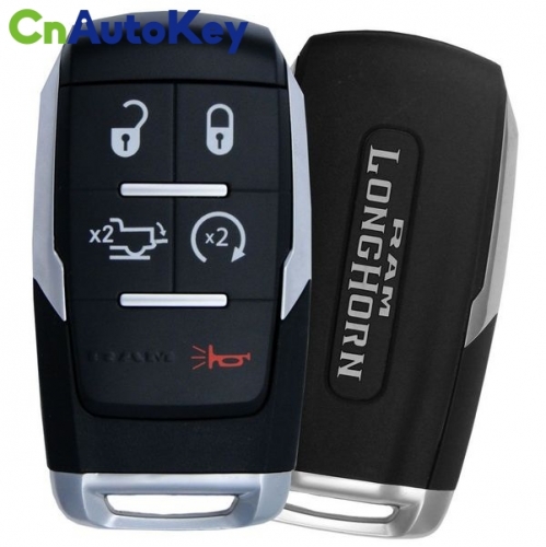 CN087028 2019-2020 Dodge Ram Pickup HD 2500 Longhorn  5-Button Smart Key  PN 68375456AB  GQ4-76T (OEM)