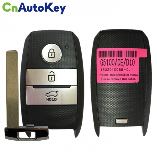 CN051043 Genuine KIA Niro Genuine Smart Key Remote Blade 2016 3 Button 433MHz 95440-G5100 47 Chip