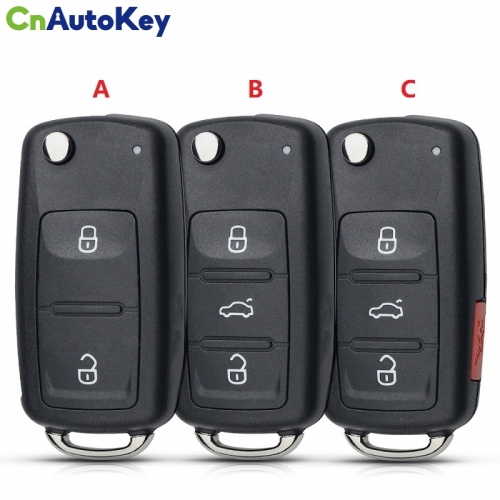 CS001002 NEW 2 Button Uncut Folding Flip Remote Key Replacement Case FOB Shell For Vw VOLKSWAGEN Transporter T5 Polo G